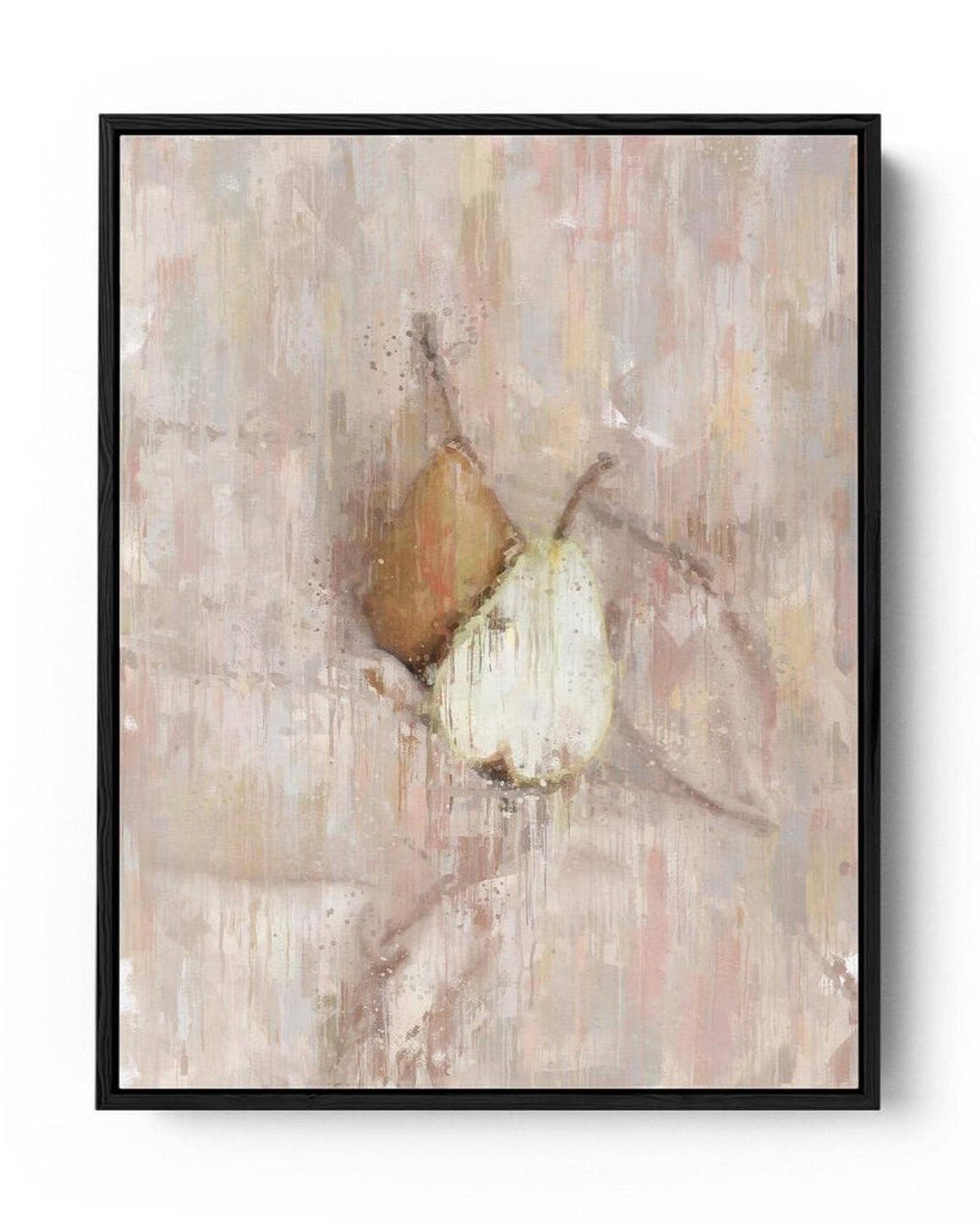 Pears Still Life Painting Framed Canvas