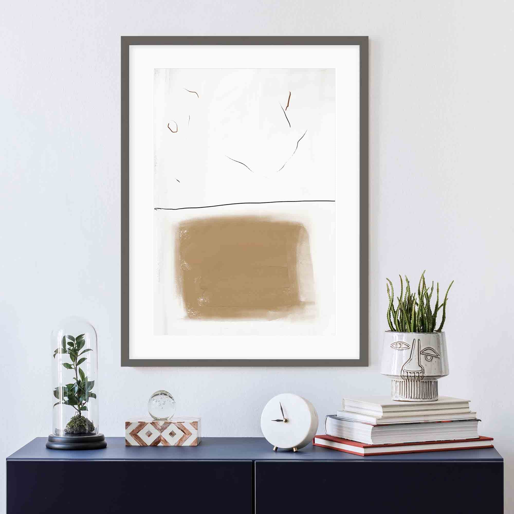 Rustic Lines Art Print-framed-Wall Art Print-Abstract House