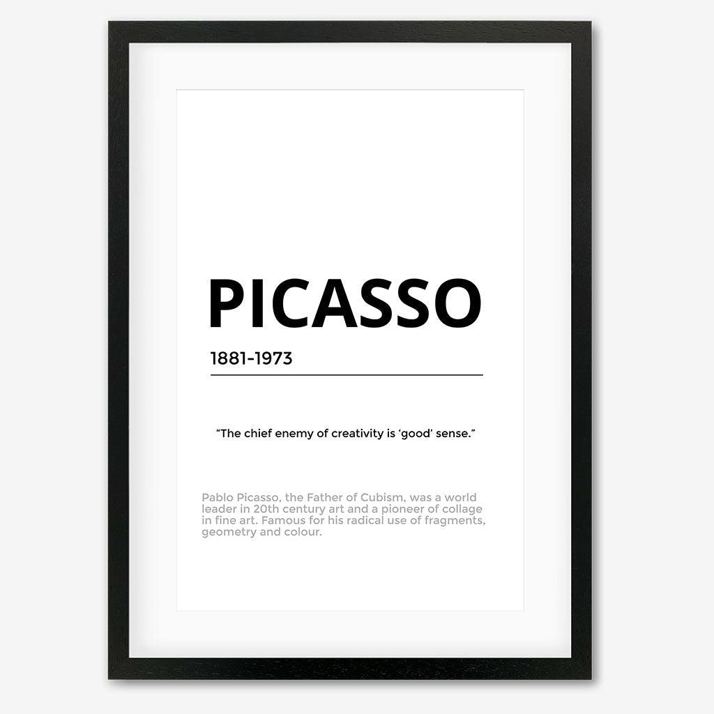 Picasso Legacy Art Print Black Frame With Mount Wall Art Print - Abstract House