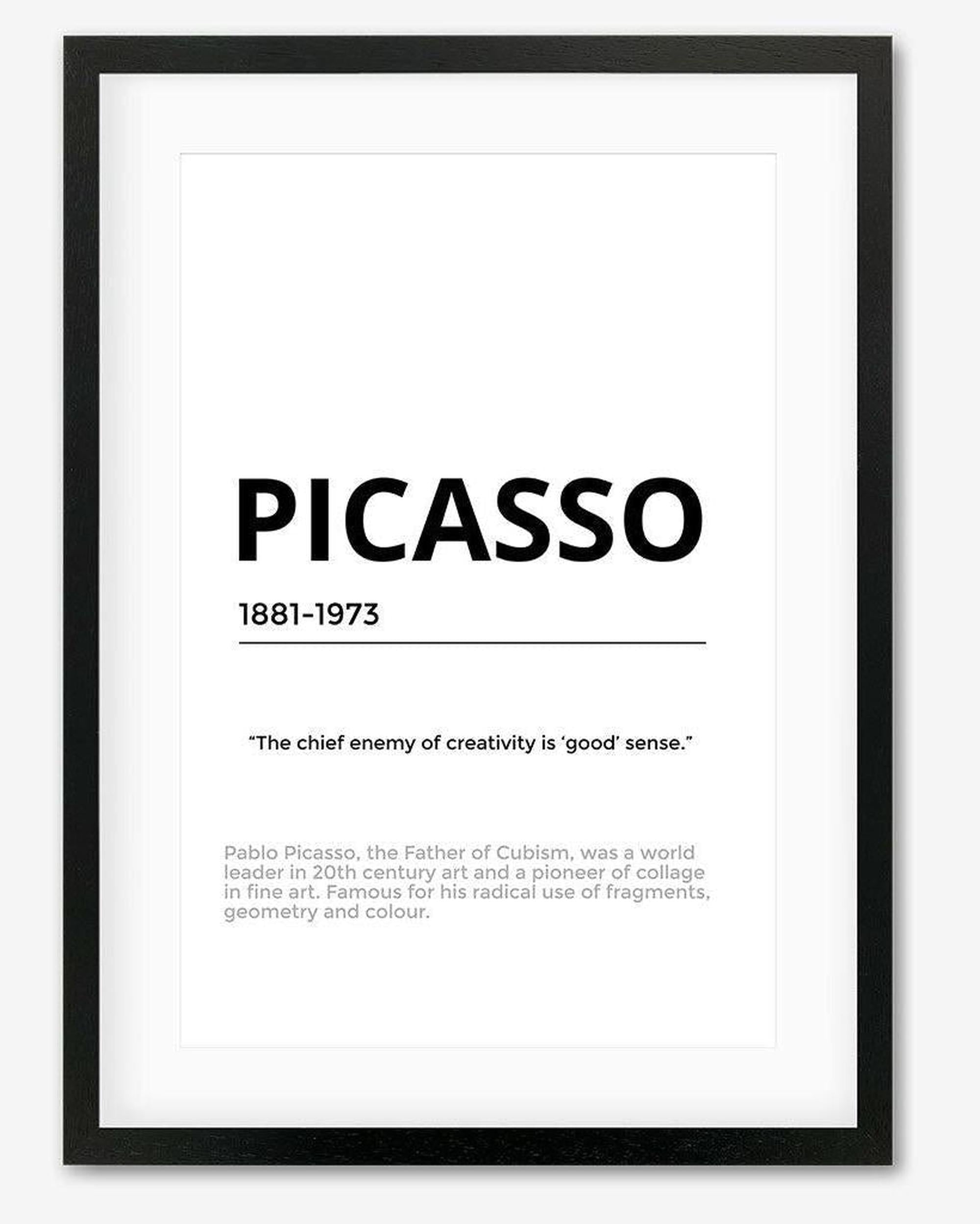 Picasso Legacy Framed Art Black Frame With Mount Wall Art Print - Abstract House