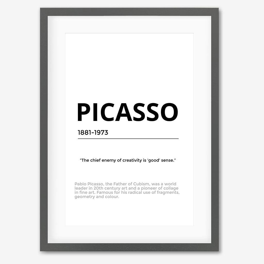 Picasso Legacy Art Print Grey Frame With Mount Wall Art Print - Abstract House