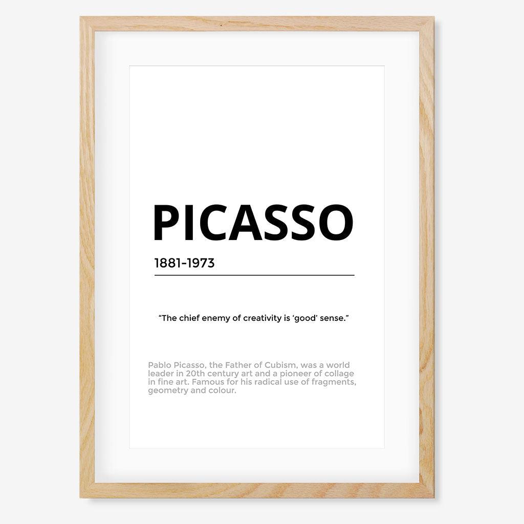 Picasso Legacy Art Print Oak Frame With Mount Wall Art Print - Abstract House