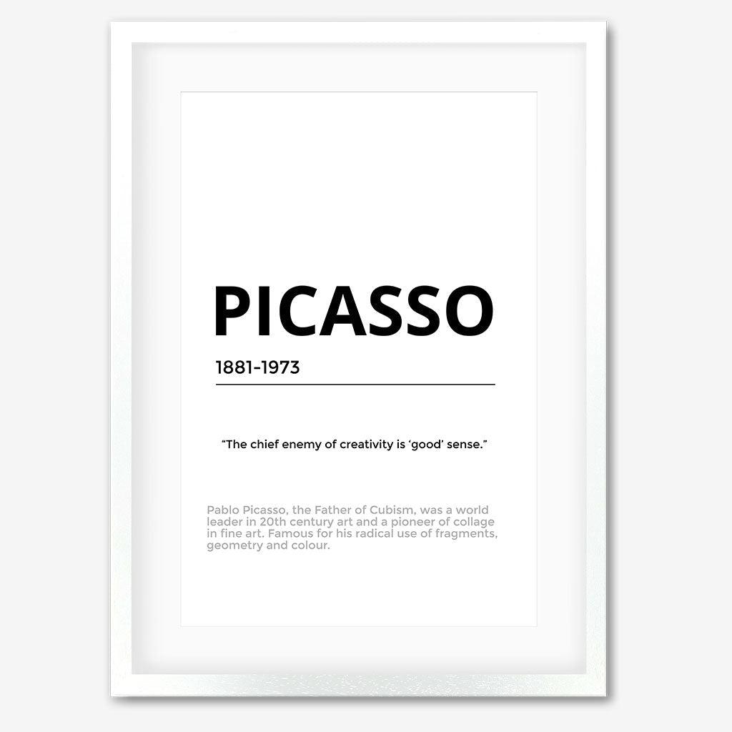 Picasso Legacy Art Print White Frame With Mount Wall Art Print - Abstract House