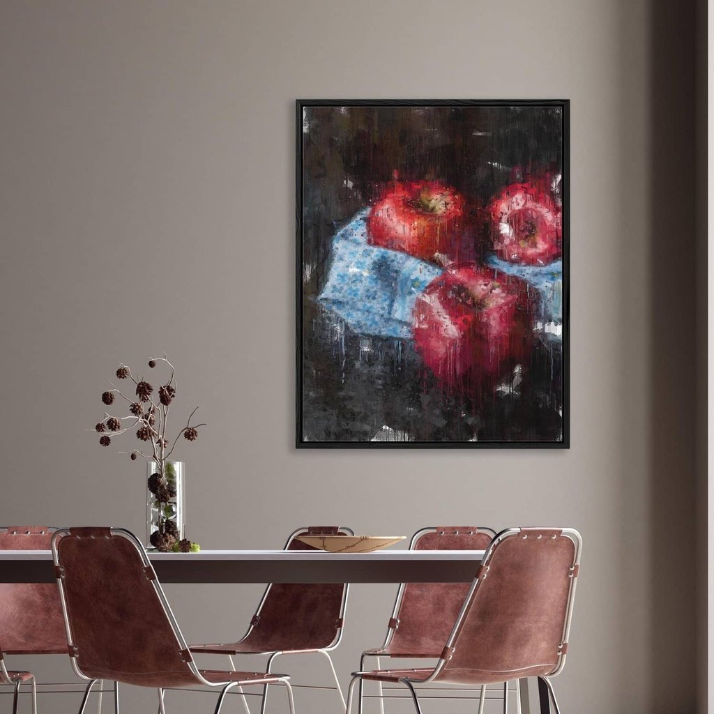 Red Apples Still Life Painting Canvas Print
