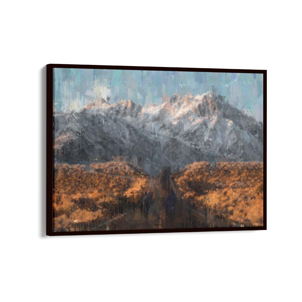 Rocky Mountains Fine Art Painting Canvas Print-Abstract House