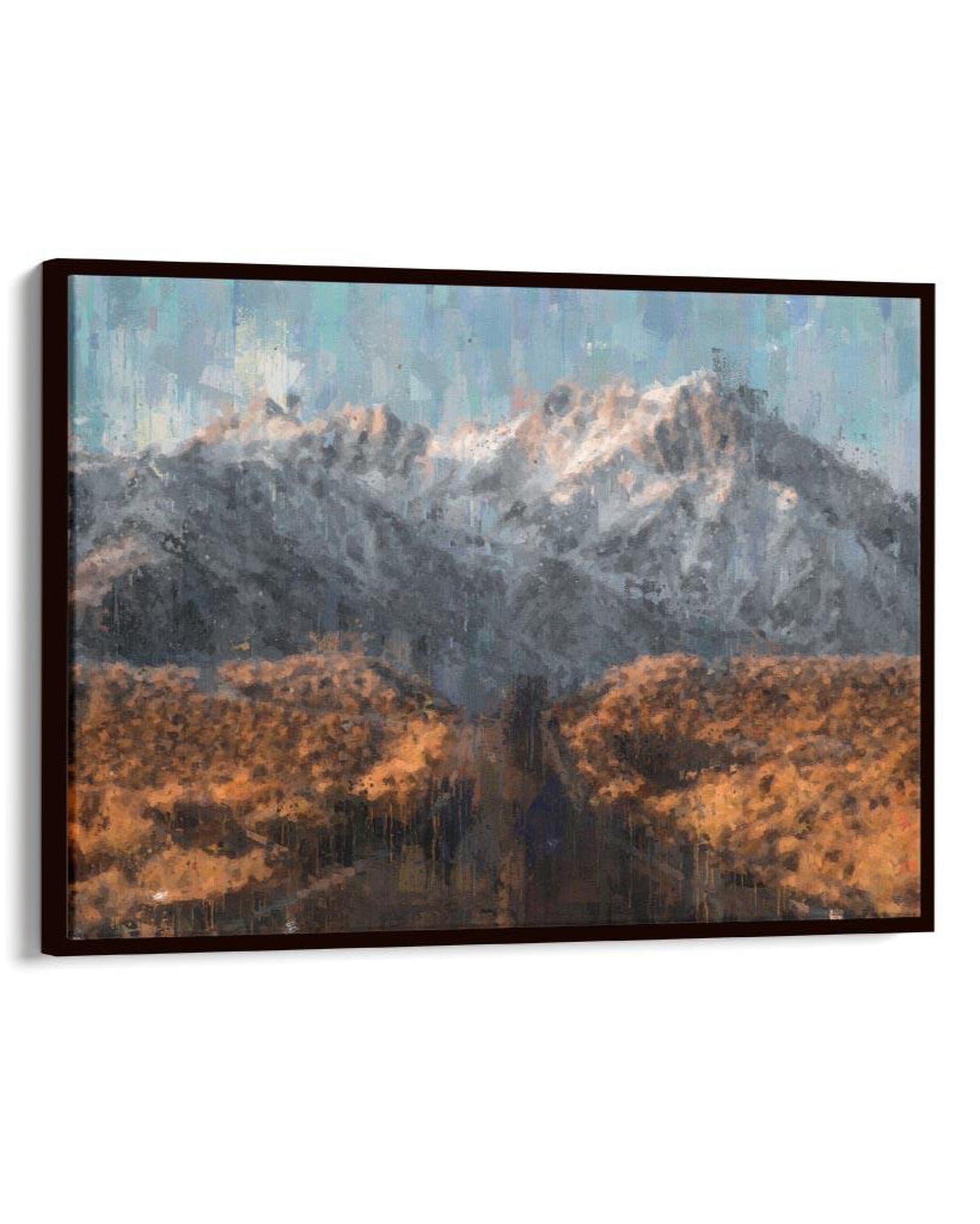 Rocky Mountains Fine Art Painting Framed Canvas-Abstract House
