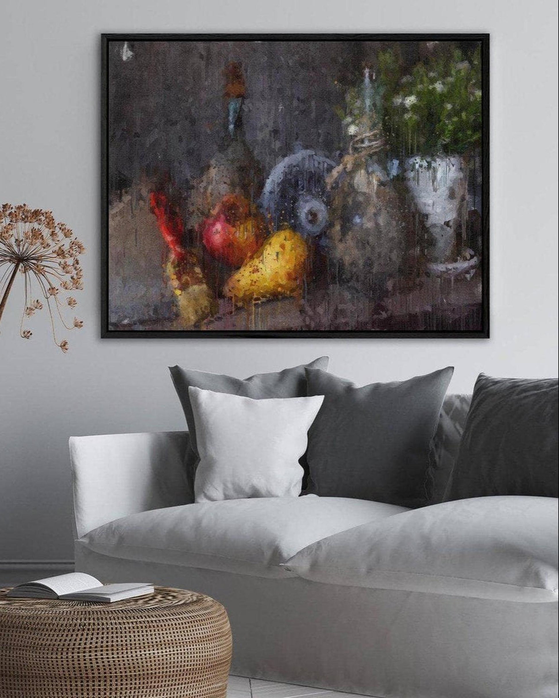 Still Life Fine Art Painting Framed Canvas