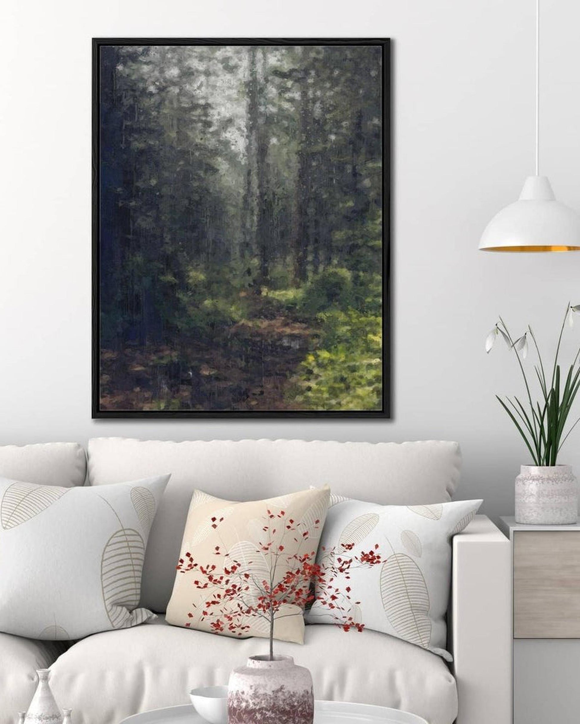 The Forest Oil Painting Framed Canvas