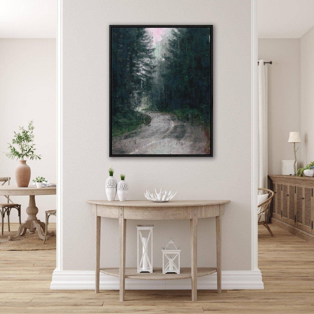 The Long Road Forest Painting Canvas Print