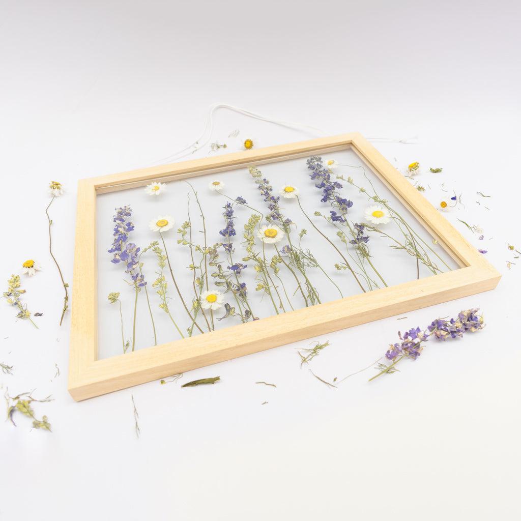 The Meadow 2 - Framed Dried Flowers Pressed Flowers - Abstract House