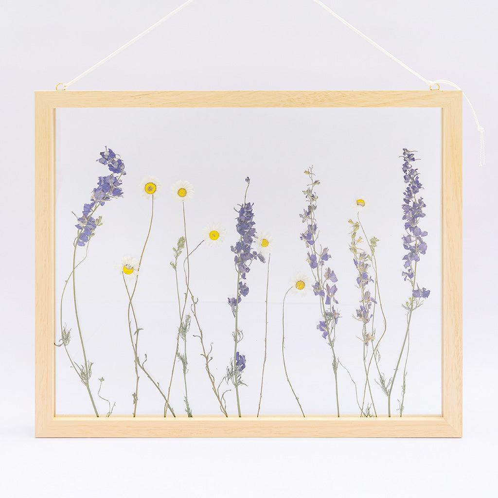 The Meadow 2 - Framed Dried Flowers Pressed Flowers - Abstract House