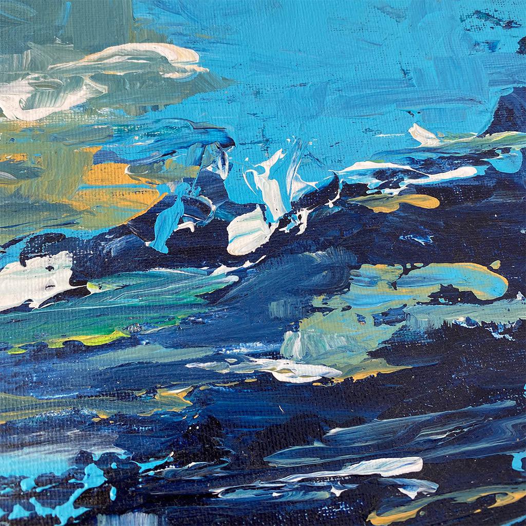 The Pond - Original Painting Painting - Abstract House