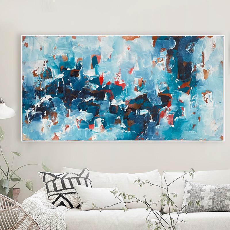 Time Is Lost - 150x76 cm - Original Painting Painting - Abstract House