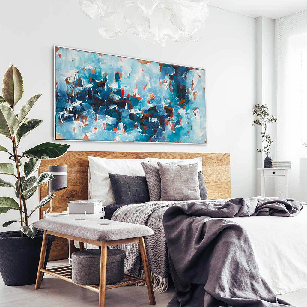 Time Is Lost - 150x76 cm - Original Painting Painting - Abstract House