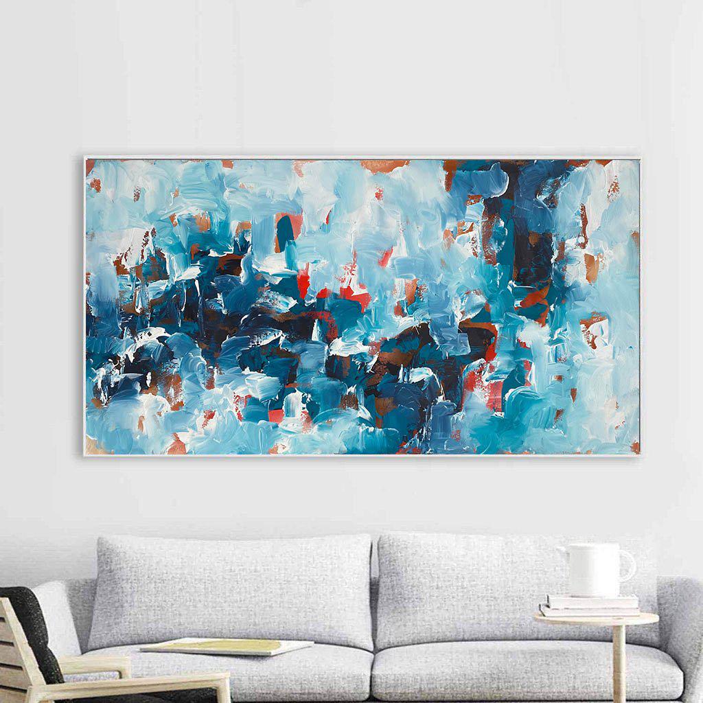 Time Is Lost - 150x76 cm - Original Painting Painting - Abstract House