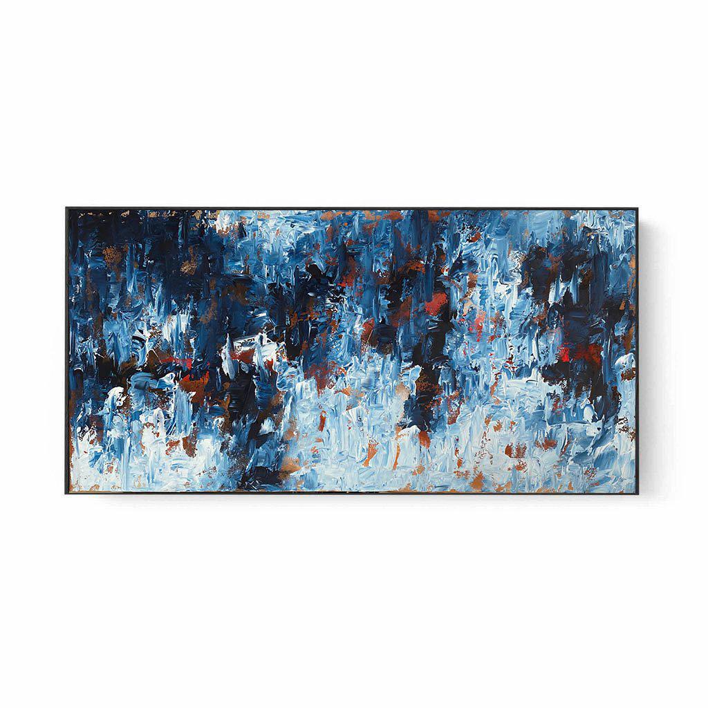 Time To Remember - 150x76 cm - Original Painting Painting - Abstract House