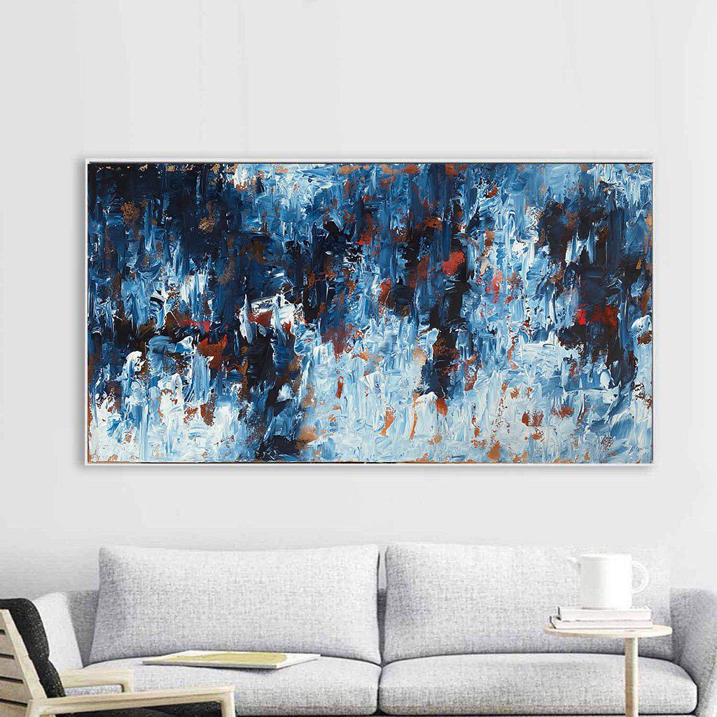 Time To Remember - 150x76 cm - Original Painting Painting - Abstract House