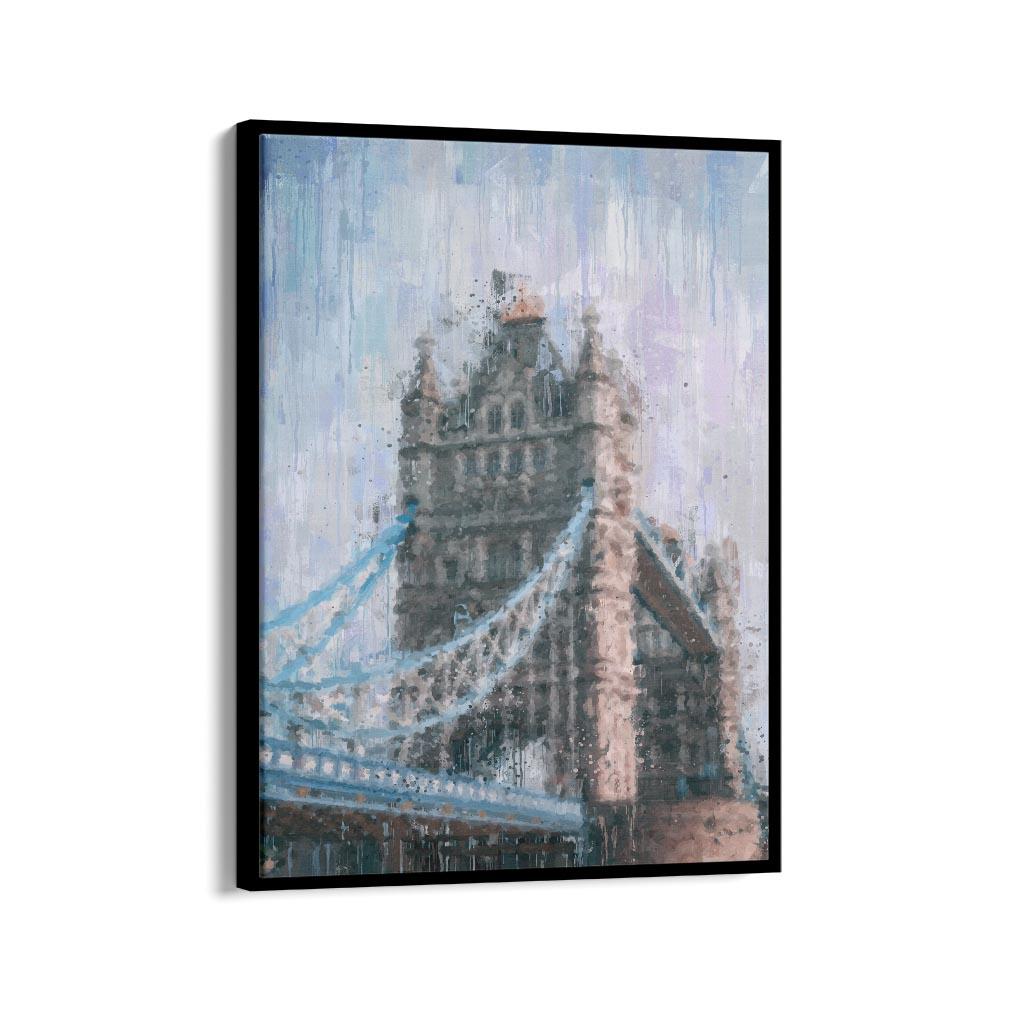 Tower Bridge London Painting Canvas Print-Abstract House