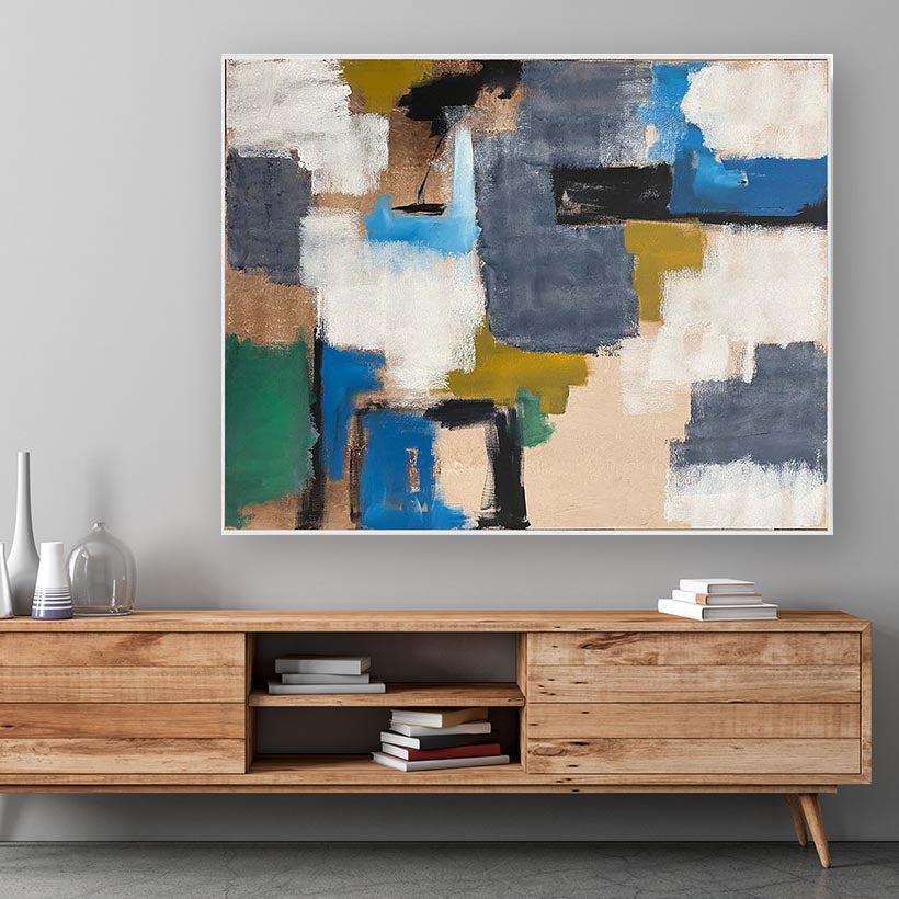 Urban Night - Original Painting Painting - Abstract House