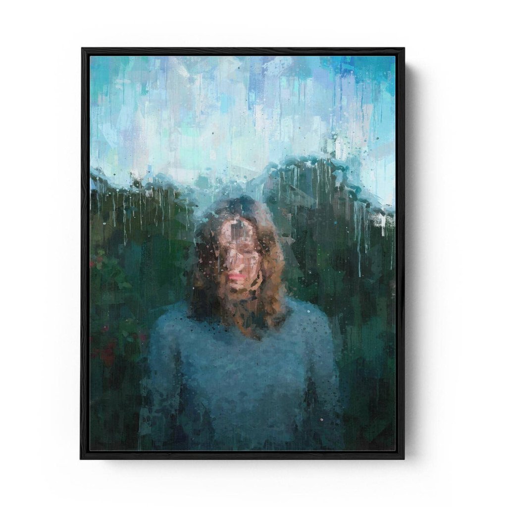 Woman Standing Portrait Painting Canvas Print